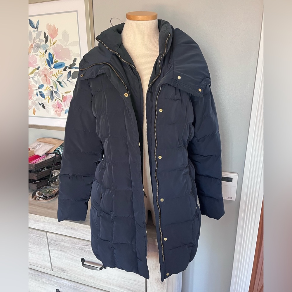 Cole Haan navy down coat
